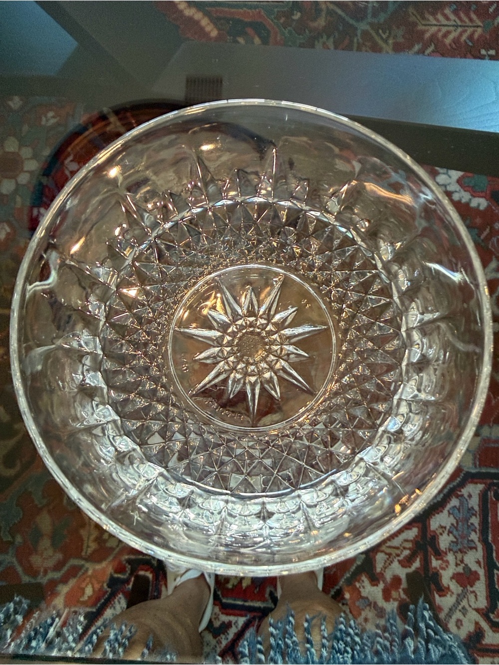 Vintage Arcoroc USA Clear Glass Small Sunburst Bowls - Set of 8.  5” diameter.